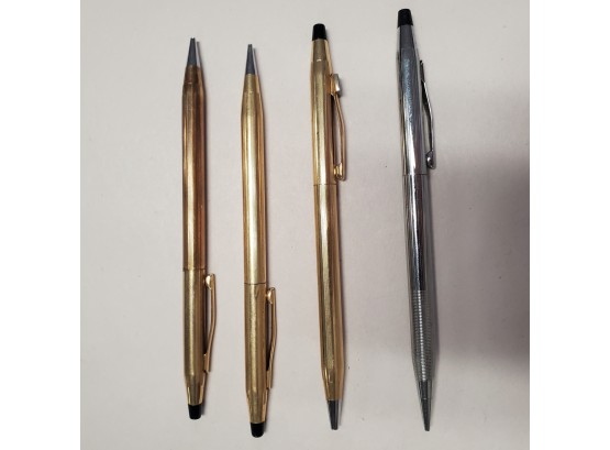 4 Cross Writing Utensils - 3 Mechanical Pencils & 1 Ballpoint Pen