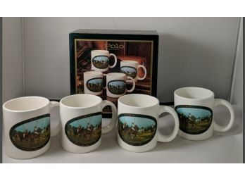 Two Box Sets Of New In Boxes Ralph Lauren Polo Mugs - 8 Total