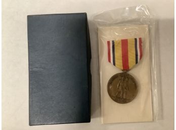 Vintage United States Marine Corps Reserve Service Medal And Ribbon. Still Sealed In Package.
