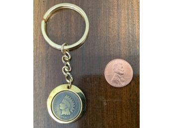 1903 Indian Head Penny In A Key Chain