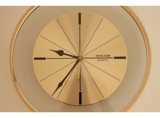 Completely Cool Brass Mid Century Modern HEIRLOOM Brass Clock