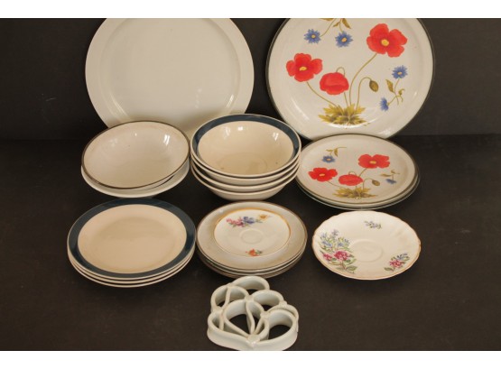 Mixed Lot Of Vintage And Newer Plates, A Ceramic Trivit Includes DANSK