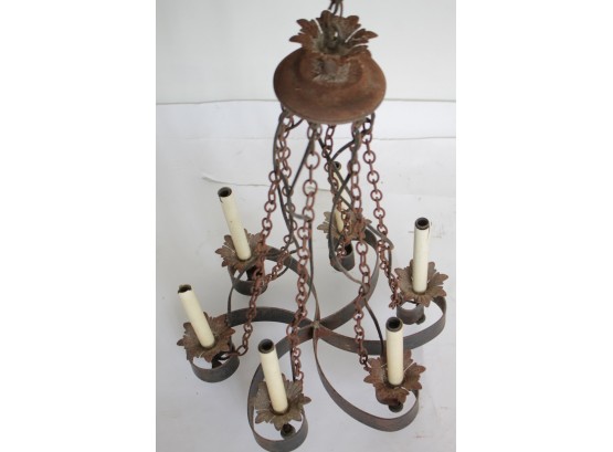 Vintage Iron Hanging Lamp Restoration Project