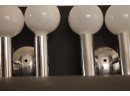 Pair Of Chrome Mid Century Modern Wall Sconces