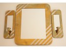 Very Glam HOUSE OF LLOYD Set Of 3 Brass & Chrome MCM Mirrors From 1989