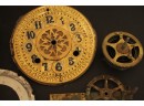 Lot Of Vintage Mantle Clock Repair Pieces, Most Brass