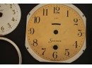 Lot Of Vintage Clock Faces And Brass Repair Accessories
