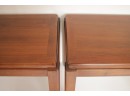 Pair Of LANE Walnut Side End Tables Style #1590