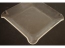 Mid Cenury Modern Square Lucite Serving Tray / Platter With Curved Corners