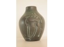 Vintage Mid Century Modern Ceramic Vase With Deer & Tree Motif Signed On The Bottom VILA Spain