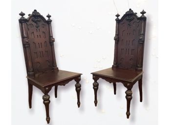 Pair Of Antique Jacobean Chairs