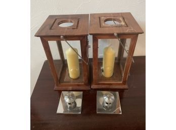 Pair Of Lillian August Candle Lanterns