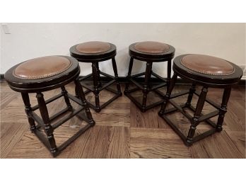 Four Lillian August Swivel Top Library Stools