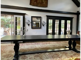 Huge Lillian August Custom Made Dining Room Table - Original Price Was $25K
