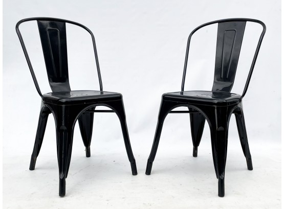 A Pair Of Modern Industrial Chic Metal Chairs