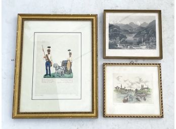 A Trio Of Vintage And Antique Lithographs
