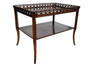 An Antique Scrolled Edge Coffee Table