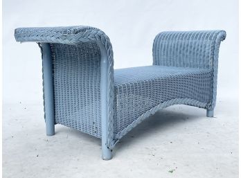 A VIntage Wicker Bench Seat