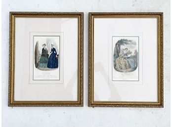 A Pair Of Antique French Lithographs