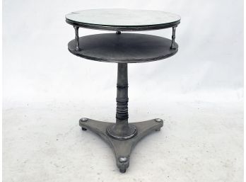 A Glamorous Hollywood Regency Glass Top Side Table