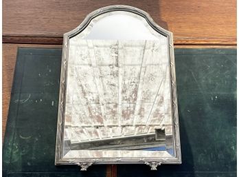 An Antique Silver Plate Framed Mirror
