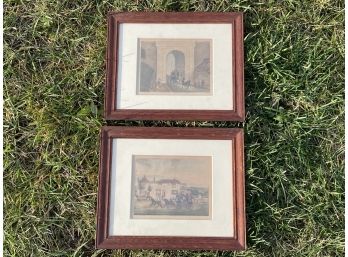 Antique Hand Colored Etchings