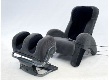An Ottoman 2.0 Robotic Calf And Foot Massager And Chair