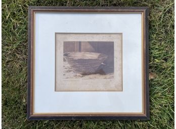A 1920's Photographic Print Featuring Primitive Tribal Basket