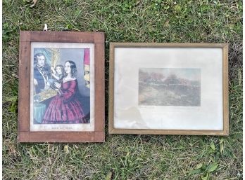 Wallace Nutting Print And Vintage Lithograph