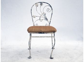 A Vintage Salterini Wrought Iron Side Chair