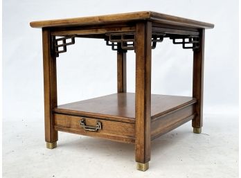 A Vintage Fruitwood Asian Style Side Table