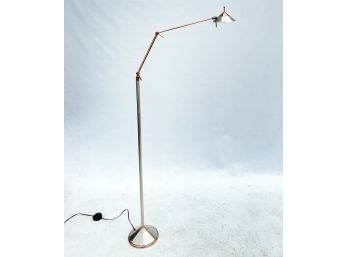 A Vintage Modern Mixed Metal Standing Lamp