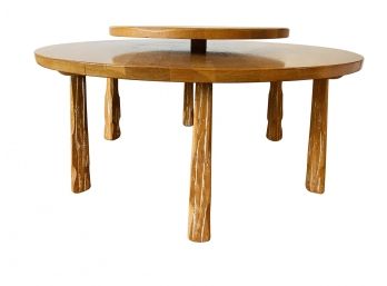 Mid-century Modern Design A. Brandt Ranch Oak Table With Lazy Susan