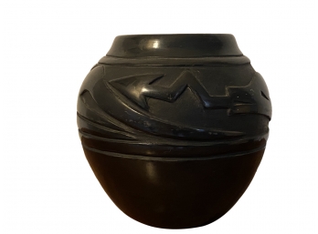 Vintage Severa Tafoya Santa Clara Glazed Ceramic Vase Artist Signed