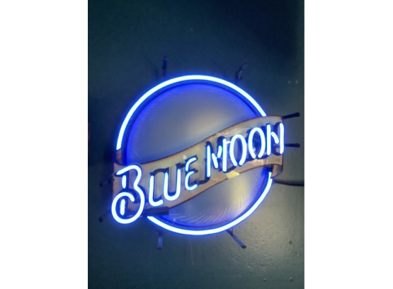 Blue Moon Neon Bar Sign