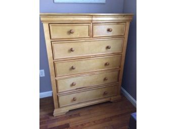 Light Colored Tall Dresser With 6 Drawers