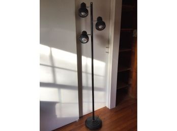 Black Floor Lamp With 3 Adjustable Bulbs