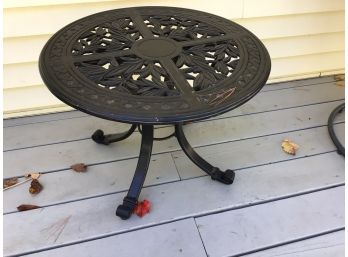 Small Black Patio Side Table