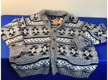 American Eagle Outiftters Xxl Grey Black And White Sweater