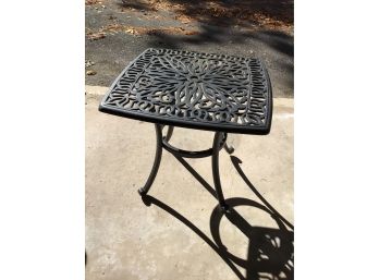 Square Black Patio Side Table
