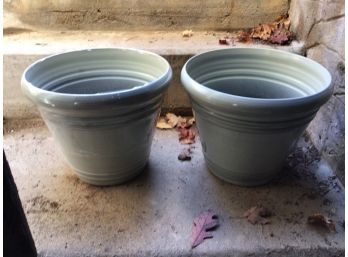 Empty Style Selections Planters Lot Of 2 Resin