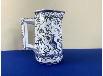 Berardos Made In Portugal Blue And White Pitcher