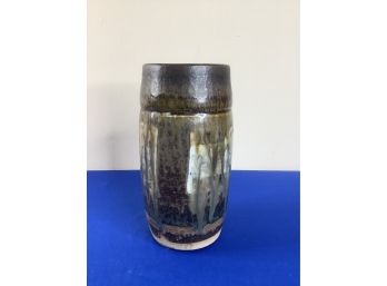 Blue Heron Pottery Vase/cup