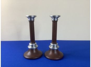 Weighted Bottom Brown Candle Stick Holders