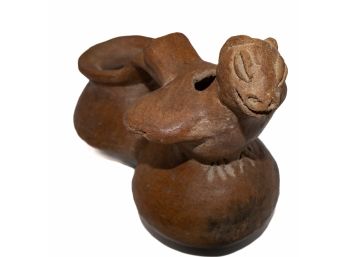 Pre-Columbian Style Sculpture Vessel  Bird  Pot