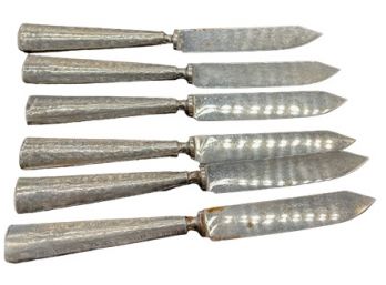 Vintage Set Of 6 Sterling Butter Knives