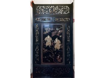 Very Large Asian Carved Wood Panel