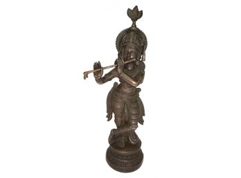 Large  Bronze Hindu Krishna 28' X 9'