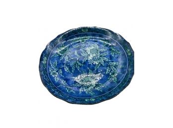 Beautiful Asian Plate With Wood Stand