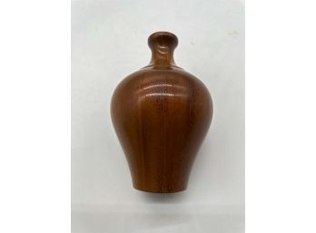 Beautiful Small Wood Vase Signed